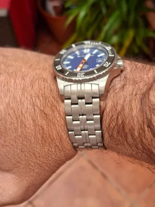 Marc & Sons Reloj Azul y Plateado