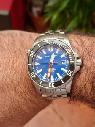 Marc & Sons Reloj Azul y Plateado