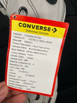 Converse All Star gris/Blanco Talla 38