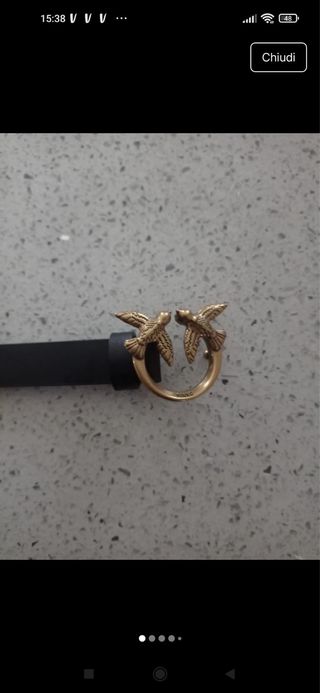 Cintura Pinko fibbia oro e borchie. Mai usata