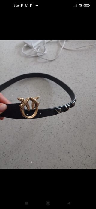 Cintura Pinko fibbia oro e borchie. Mai usata