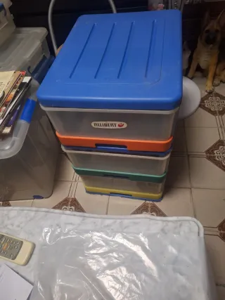 Cajonera Allibert Plástico Azul Multicolor