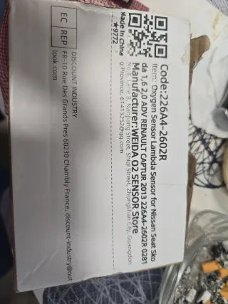 Sonda Lambda Amrxuts 226A4-2602R O2 Frontal