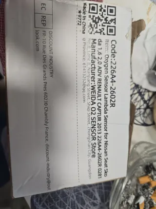 Sonda Lambda Amrxuts 226A4-2602R O2 Frontal