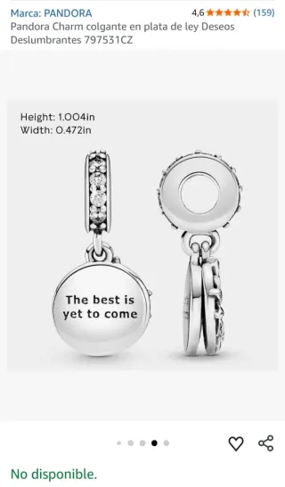 Charm Pandora Deseos.