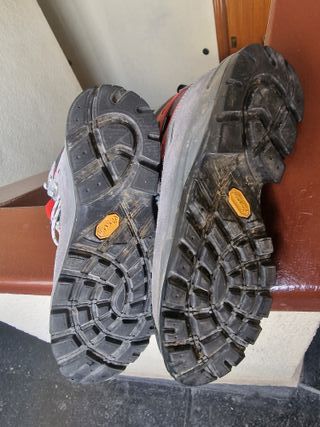 Botas de montaña Asolo grises y rojas