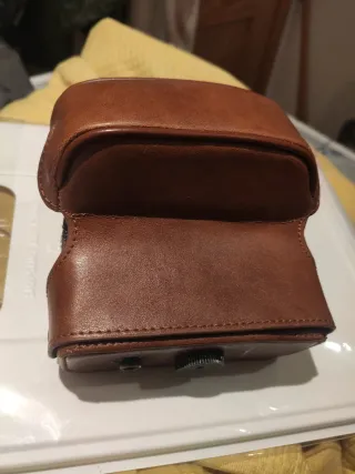 Funda de cuero para cámara Canon