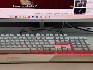 Portátil MSI, teclado y raton msi, monitor hp