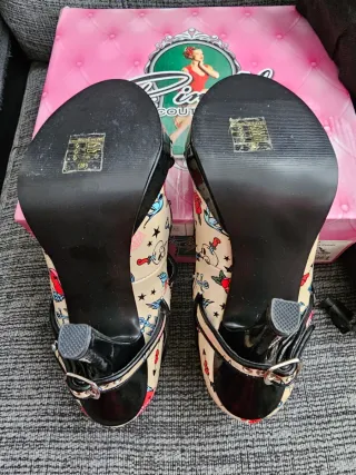 Zapatos Mary Jane Pin Up Couture Tattoo Talla 38