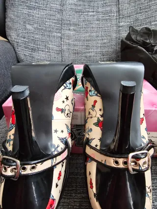 Zapatos Mary Jane Pin Up Couture Tattoo Talla 38