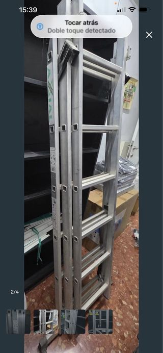 Escalera telescópica 3x6 peldaños