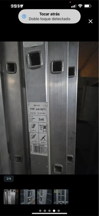 Escalera telescópica 3x6 peldaños