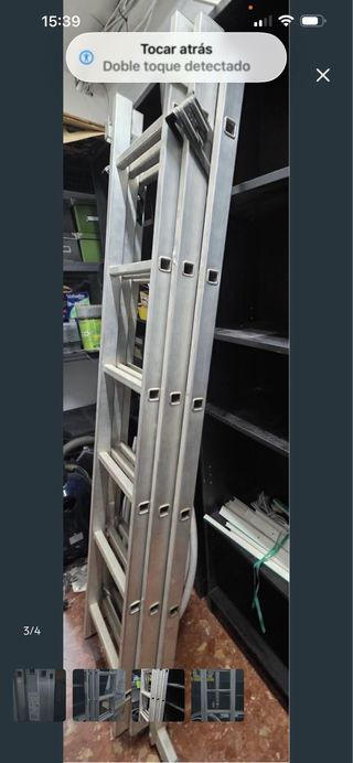 Escalera telescópica 3x6 peldaños