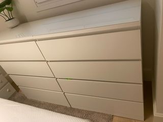 2 comodas MALM ikea con cristal