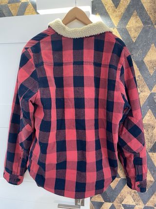 Chaqueta cuadros Zara forro polar