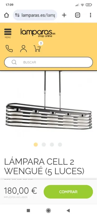 Lámpara de salón colgante