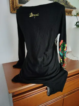 Camiseta Desigual L Negra Multicolor