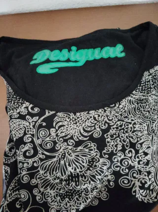 Camiseta Desigual L Negra Multicolor