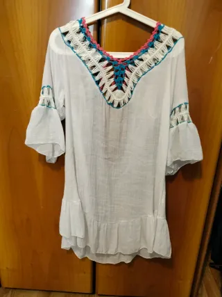 Mini abito Copricostume bianco