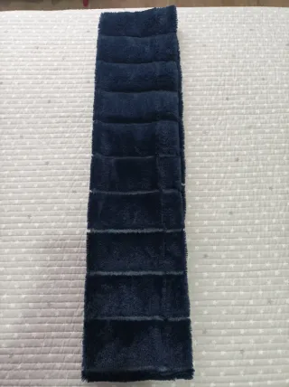 Fular terciopelo azul marino supersuave