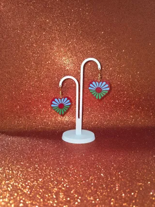 Pendientes corazón rueda gitana