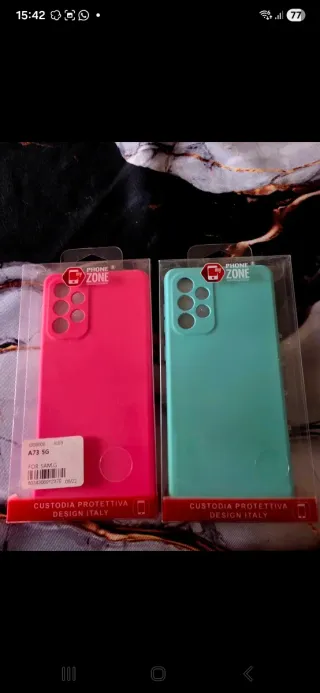 Cover Samsung A73 5G Rosa e Azzurro