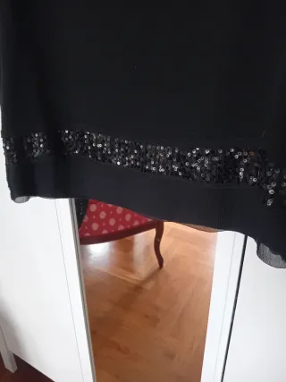 Maglia donna nera con paillettes