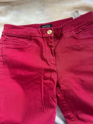 Vaqueros Massimo Dutti Rojo
