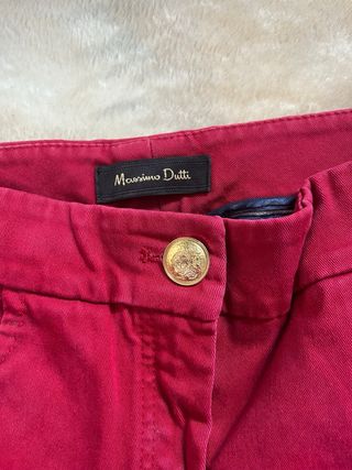 Vaqueros Massimo Dutti Rojo