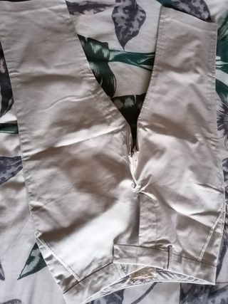 Pantalón Pitillo Talla S Beige