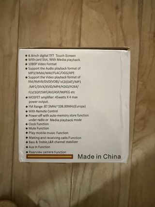 Pantalla Coche 6.9 1 Din Car Stereo