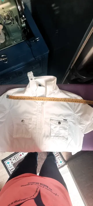 Chaqueta de entretiempo blanca