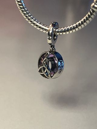 Charm madre e hija con nudo Celta.Plata. Nuevo