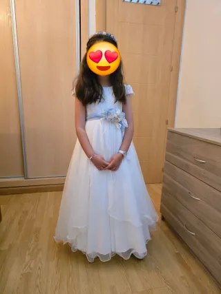 Conjunto Comunión Vestido, Esparteñas y Corona