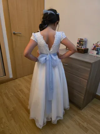 Conjunto Comunión Vestido, Esparteñas y Corona