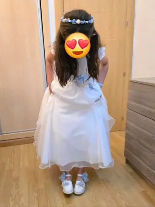 Conjunto Comunión Vestido, Esparteñas y Corona