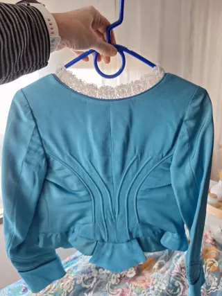 Traje de Fallera azul para niña de 12 - 14 años.