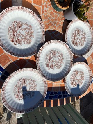 Juego Platos Vintage Spanish Crown Ironstone