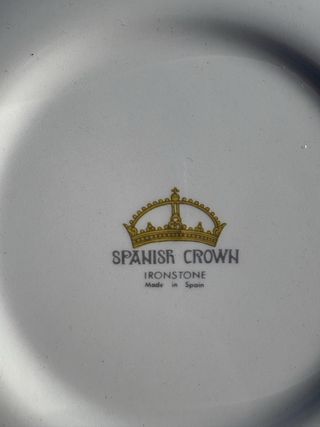 Juego Platos Vintage Spanish Crown Ironstone