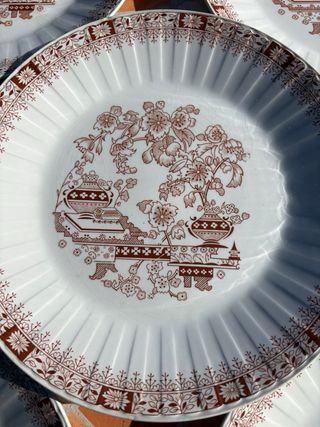 Juego Platos Vintage Spanish Crown Ironstone