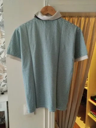 Polo rayas azul y blanco manga corta