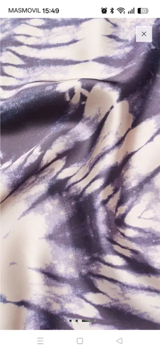 Falda satinada larga tie-dye beige y morado