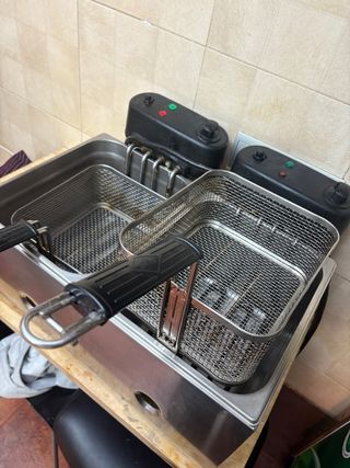 Freidora industrial doble eléctrica