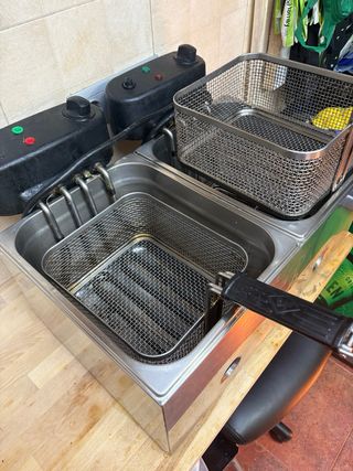 Freidora industrial doble eléctrica