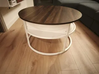 Mesa de centro redonda madera y metal