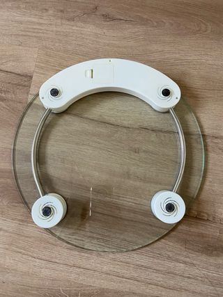 Báscula digital redonda de cristal