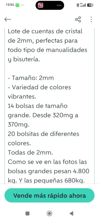 Cuentas de cristal de 2mm