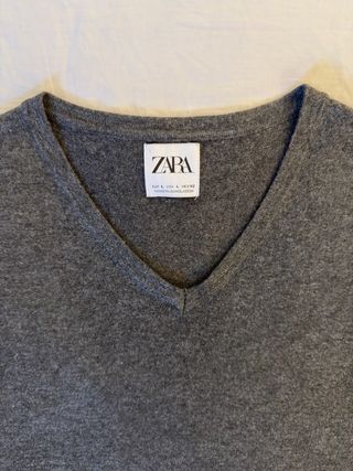 Jersey Zara Hombre Gris Oscuro