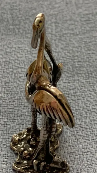 Miniatura fenicotteri vintage argento 800