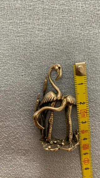 Miniatura fenicotteri vintage argento 800